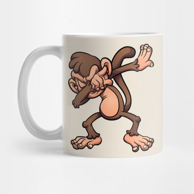 Dabbing cartoon monkey by memoangeles